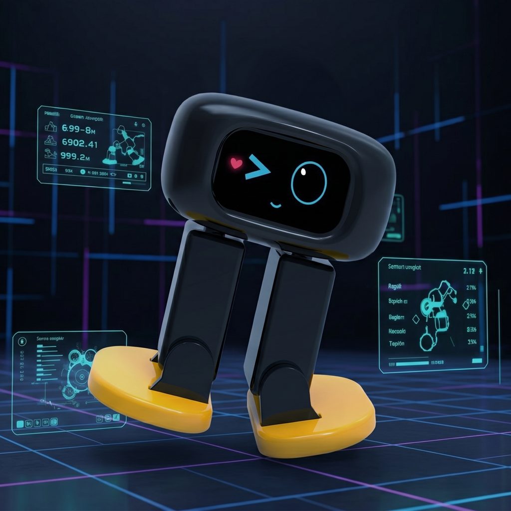 4-servo biped walking